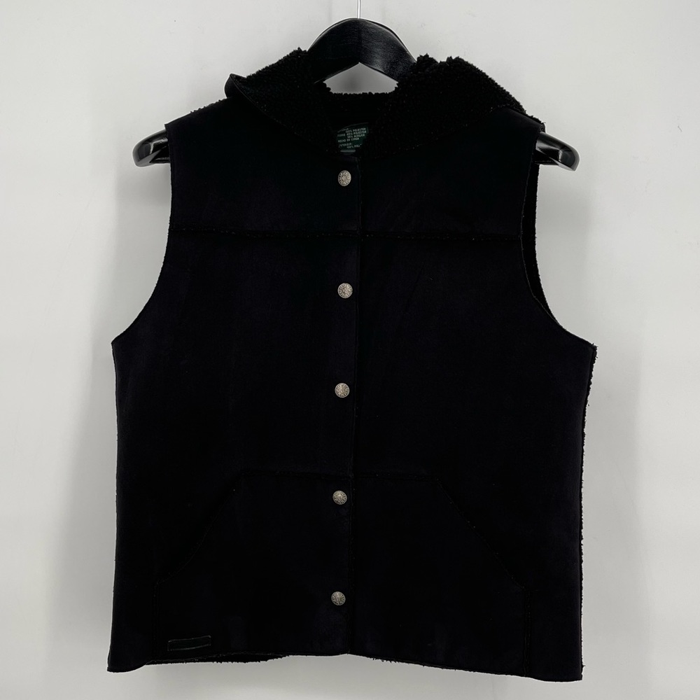 VTG Lauren Ralph Lauren Faux Suede Vest Made in Korea size M‎ 54050